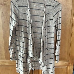 Tan striped cardigan